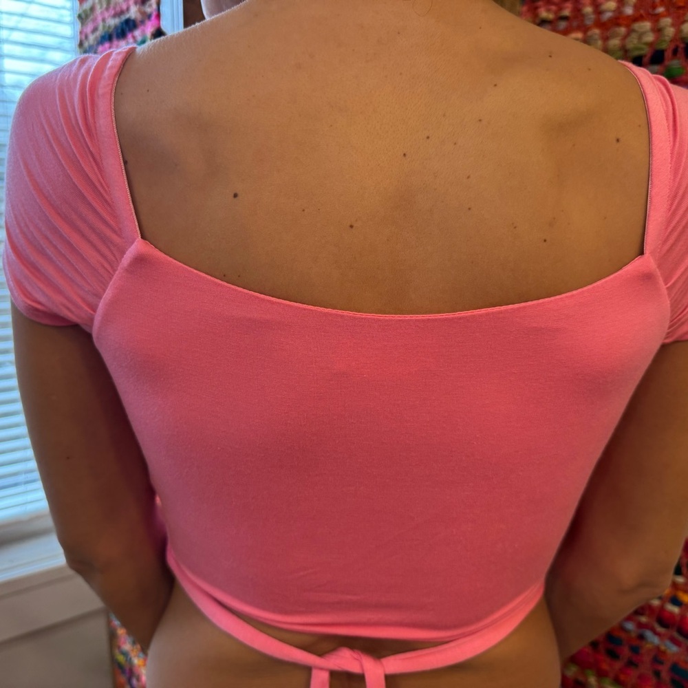 Pink Wrap Top - Picture 2 of 2